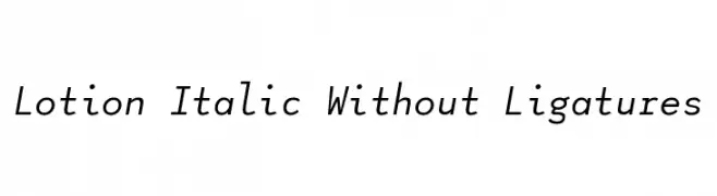 Lotion Italic Without Ligatures  Frei Schriftart Herunterladen