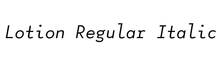 Lotion Regular Italic  Fuentes Gratis Descargar