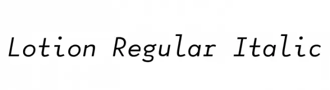 Lotion Regular Italic  免费字体下载