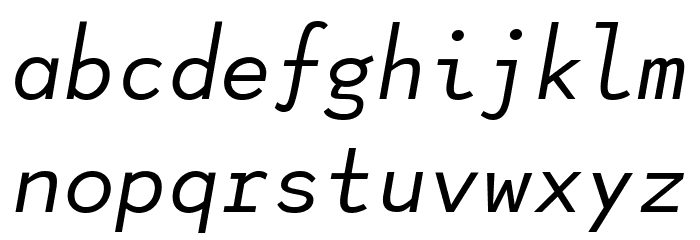 Lotion Regular Italic Caratteri MINUSCOLO