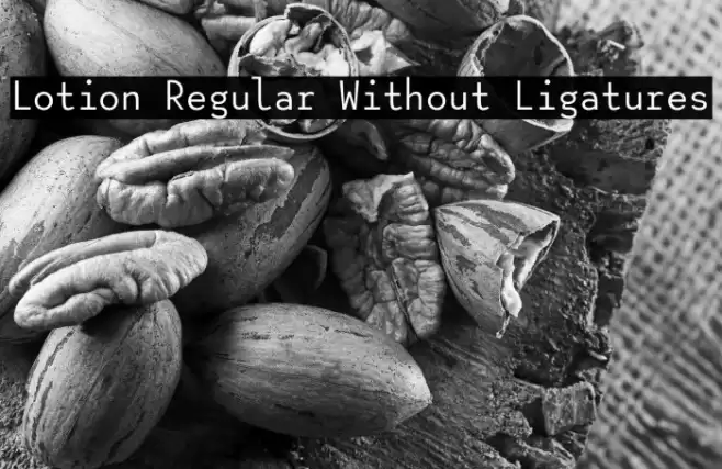 Lotion Regular Without Ligatures Font examples