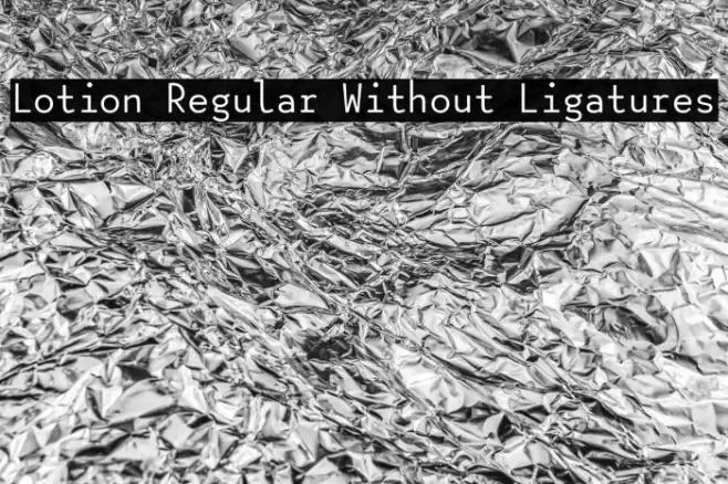 Lotion Regular Without Ligatures Font examples