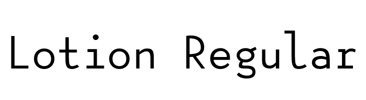 Lotion Regular  Frei Schriftart Herunterladen