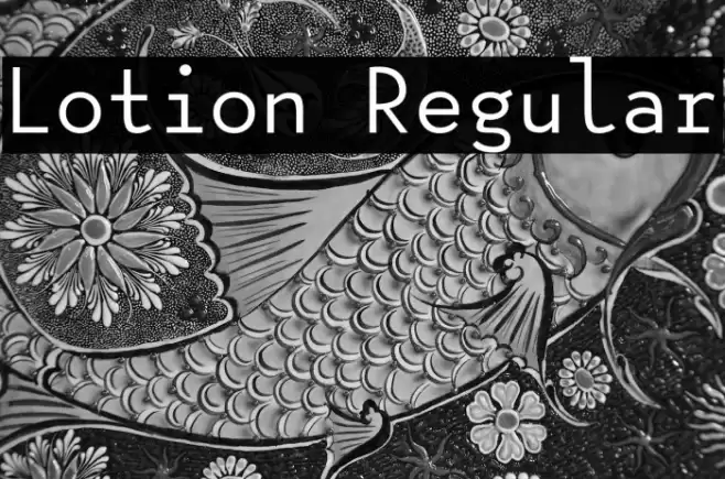 Lotion Regular Caratteri examples