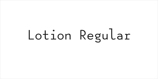 Lotion Regular Logo