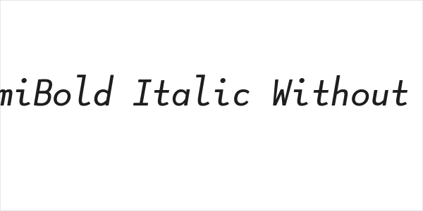 Lotion SemiBold Italic Without Ligatures Logo