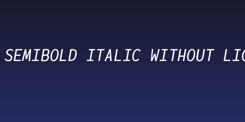 Lotion SemiBold Italic Without Ligatures Social Header
