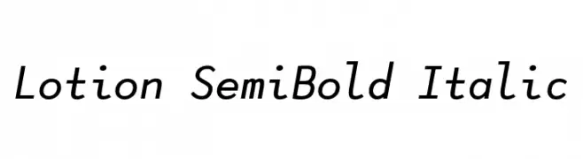 Lotion SemiBold Italic  Fuentes Gratis Descargar