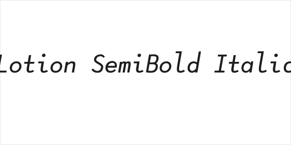 Lotion SemiBold Italic Logo