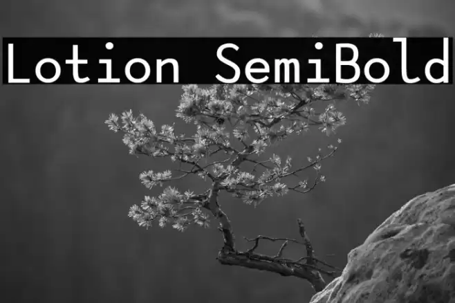Lotion SemiBold Font examples