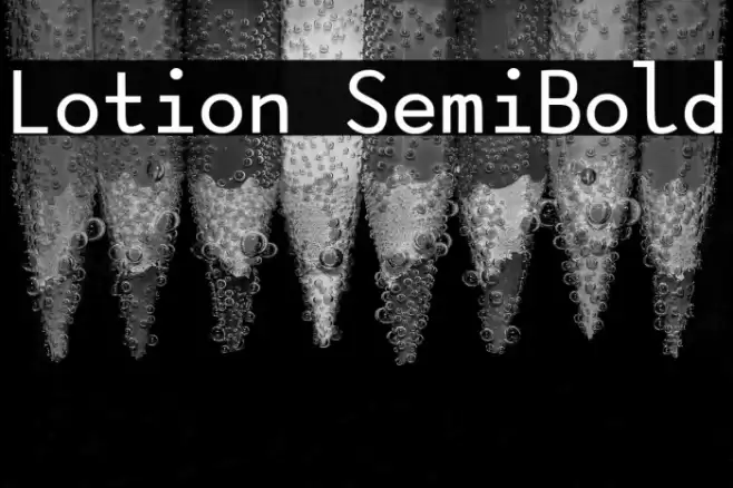 Lotion SemiBold Font examples