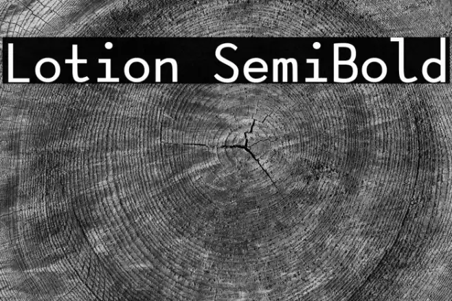 Lotion SemiBold Font examples