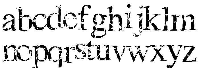 Lots of Dead Crack Babies Font LOWERCASE