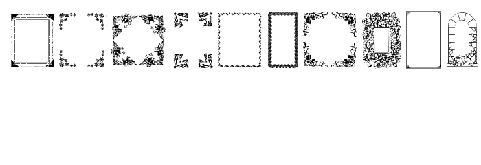 Lots of Frames Font OTHER CHARS
