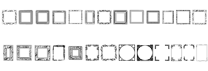 Lots of Frames Font LOWERCASE