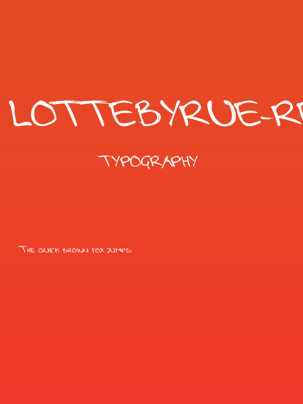 LotteByRue-Regular Poster