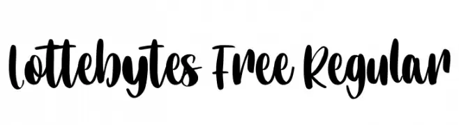 Lottebytes Free Regular  baixar fontes gratis