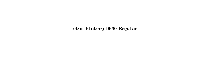 Lotus History DEMO Regular  les polices de caract&egrave;res gratuit t�l�charger