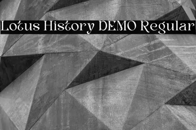 Lotus History DEMO Regular خط examples