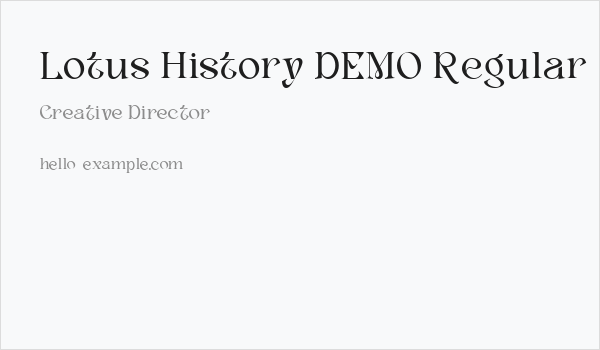 Lotus History DEMO Regular Business Card