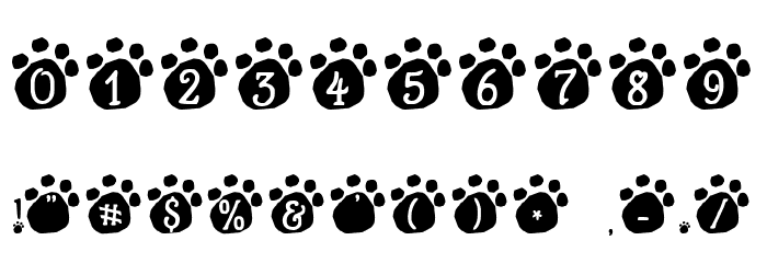 Lotus Paws Schriftart Anderer Schreiben