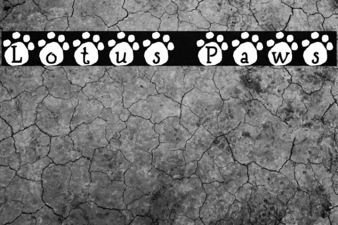 Lotus Paws Font examples