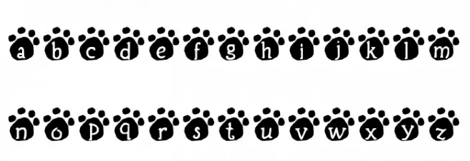 Lotus Paws Font LOWERCASE