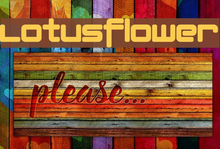 Lotusflower Font examples