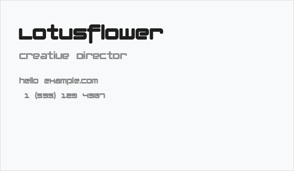 Lotusflower Business Card