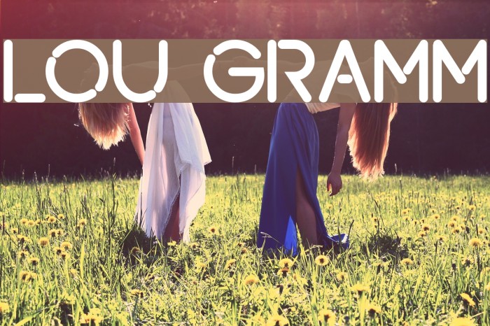 Lou Gramm Font examples