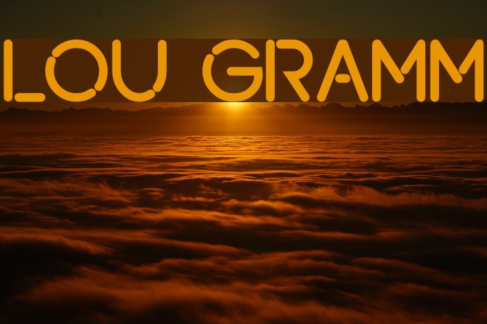Lou Gramm Font examples