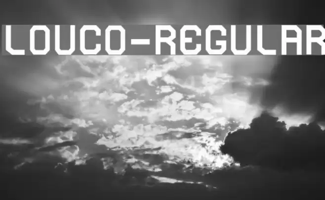 Louco-Regular Font examples