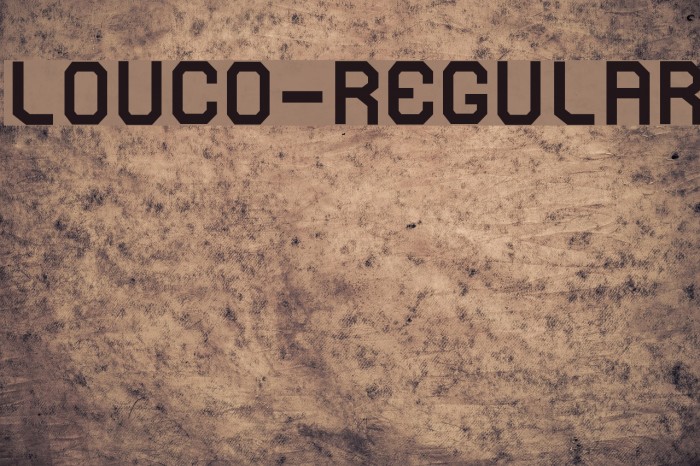 Louco-Regular Шрифта examples