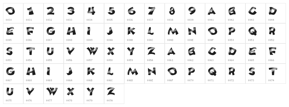 Loud Beats Regular Character Map