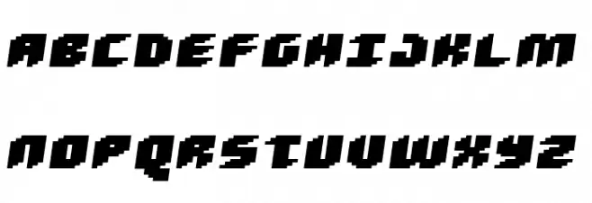 Loud noise Black Skew フォント 大文字