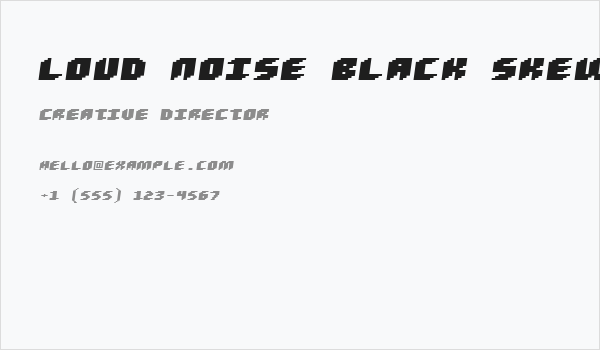 Loud noise Black Skew Business Card