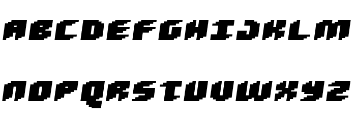 Loud noise Black Skew Font LOWERCASE