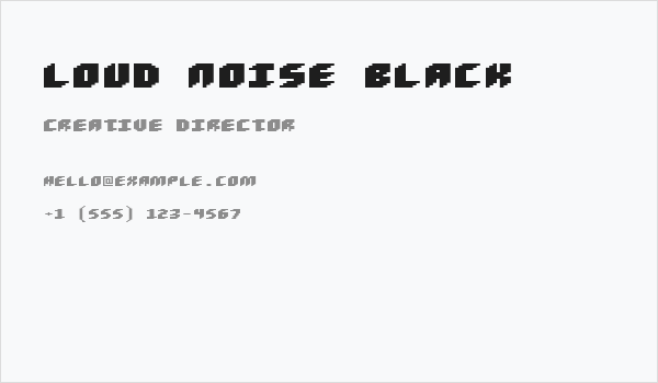 Loud noise Black Business Card