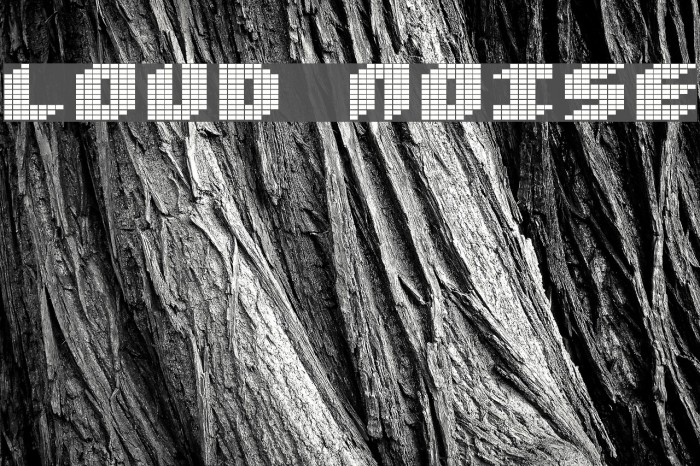 Loud noise Font examples