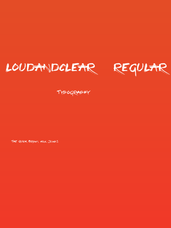 LoudandClear-Regular Poster