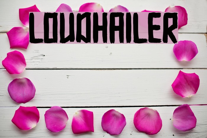 Loudhailer Font examples