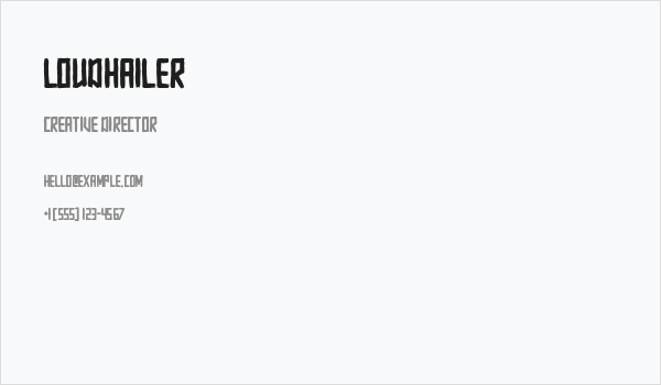 Loudhailer Business Card