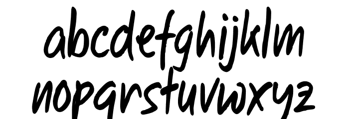Loudshouter Font LOWERCASE