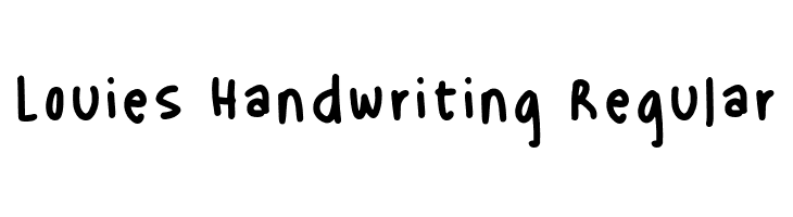 Louies Handwriting Regular  Fuentes Gratis Descargar