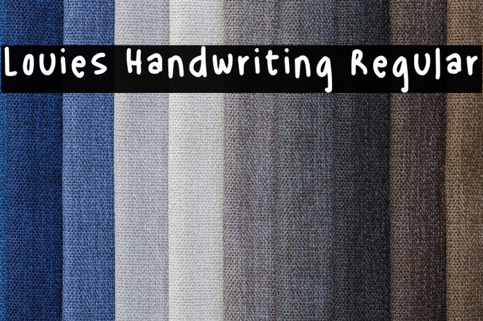 Louies Handwriting Regular Example 2