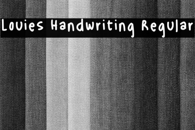 Louies Handwriting Regular Polices examples