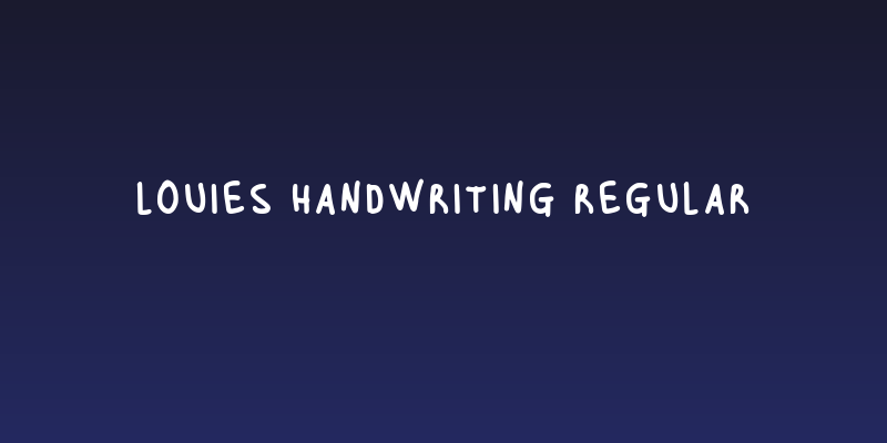 Louies Handwriting Regular Social Header