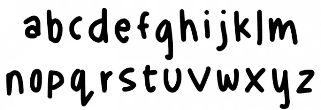 Louies Handwriting Regular 字体 小写