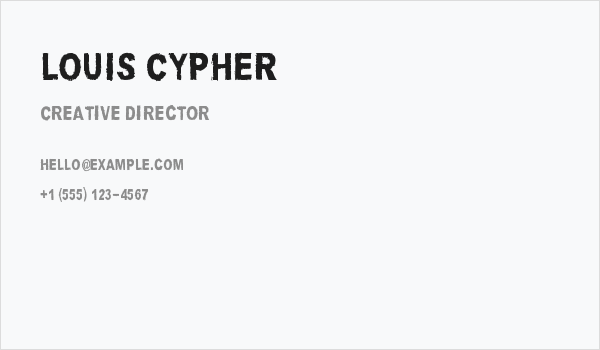 Louis Cypher Business Card