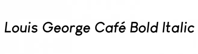 Louis George Café Bold Italic  नि: शुल्क फ़ॉन्ट्स डाउनलोड
